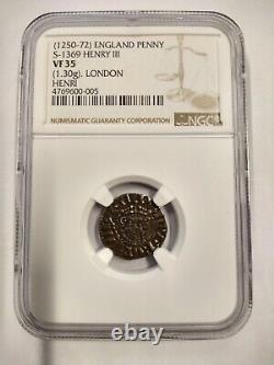 (1250-1272) England Great Britain UK Henry III Penny S-1369 VF35 NGC