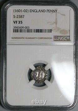 1601 NGC VF 35 Elizabeth I Penny Great Britain England Coin POP 1/0 (21091402C)