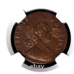 1699 Great Britain 1/2 Penny, England, NGC VF Details Scratch, S-3556