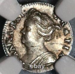 1709 NGC MS 62 Anne Penny Great Britain Sterling Silver Coin POP 1/0 (24070801D)