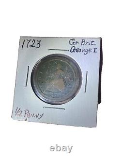 1723 Great Britain George I 1/2 Penny Vf