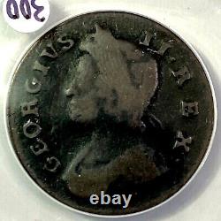 1739 Great Britain Half Penny 1/2P UK King George II ANACS VG10