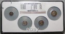 1740 NGC MS 63 George II Great Britain Maundy Set 4 Silver Coins (23020504C)