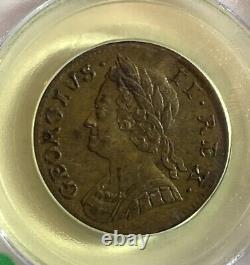 1750 Great Britain 1/2 Penny Pcgs Ms63bn