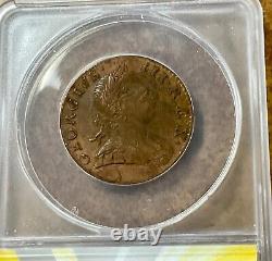 1774 Great Britain Half Penny 1/2P ANACS EF45 details