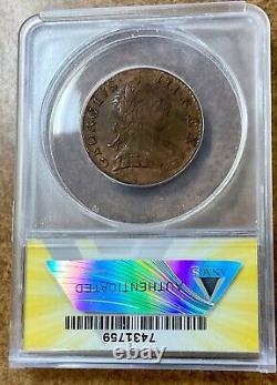 1774 Great Britain Half Penny 1/2P ANACS EF45 details