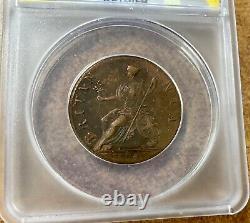 1774 Great Britain Half Penny 1/2P ANACS EF45 details