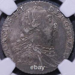 1787 Great Britain 1 Shilling NGC XF45 / Hearts and Stops / KM#607.2, Sp#3746