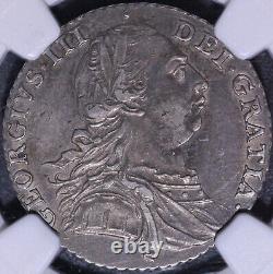 1787 Great Britain 1 Shilling NGC XF45 / Hearts and Stops / KM#607.2, Sp#3746