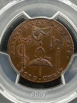 1790's Great Britain DH-345 Middlesex 1/2 Penny Conder Token PCGS MS64 BN