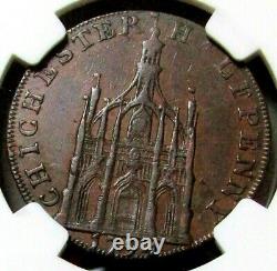 1794 Great Britain 1/2 Penny Sussex-chichester Payable At Dallys Ngc Au 53 Bn