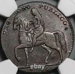 1794 NGC AU 58 Lady Godiva Conder Coventry 1/2 Penny DH 249 Rare Token 17041105D