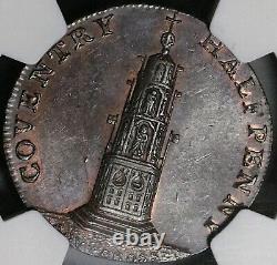 1794 NGC AU 58 Lady Godiva Conder Coventry 1/2 Penny DH 249 Rare Token 17041105D