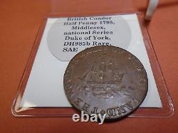 1795 British Conder Half Penny Middlesex National Series Duke of York DH985b