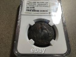 1795 Great Britain 1/2 Penny Middlesex-davidson's Payable At House Ngc Au 58 Bn