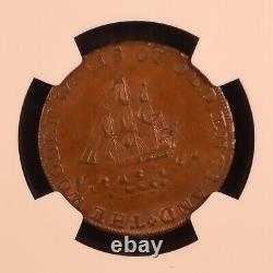 1795 Great Britain Duke of York Middlesex Conder Half Penny Token- NGC MS64 BN