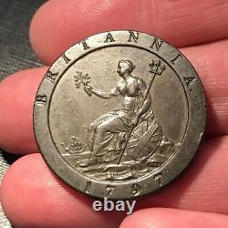 1797 King George III Cartwheel Penny 10 Leaves Superb
