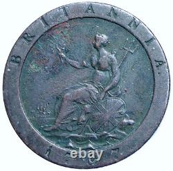 1797 UK Great Britain United Kingdom KING GEORGE III Genuine Penny Coin i113602