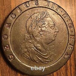 1797 Uk GB Great Britain Cartwheel Twopence Coin