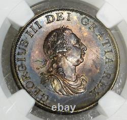 1799 GREAT BRITAIN 1/2 PENNY GEORGE III NGC MS63BN PQ Just Graded #E157