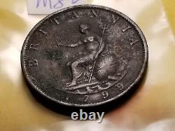 1799 Great Britain Penny Coin IDm82