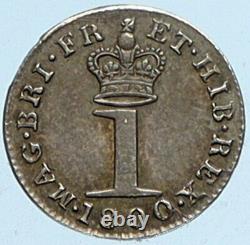 1800 UK Great Britain United Kingdom KING GEORGE III Silver Penny Coin i97610