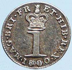1800 UK Great Britain United Kingdom KING GEORGE III Silver Penny Coin i97611