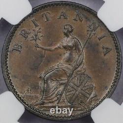 1806 Great Britain 1/4 Penny Farthing Copper Coin George III NGC MS 62 BN