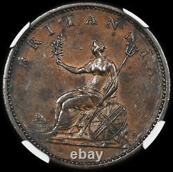 1806 Soho Great Britain Half Penny 1/2p Ngc Au58 Bn