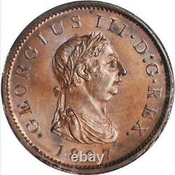 1807 Great Britain 1 Penny, NGC MS 66, S-3780, KM-663, Rare in Grade