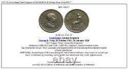 1807 UK Great Britain United Kingdom KING GEORGE III Genuine Penny Coin i96817