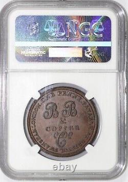 1811 1c Great Britain W-441 Bristol Brass and Copper Co Penny NGC MS 62