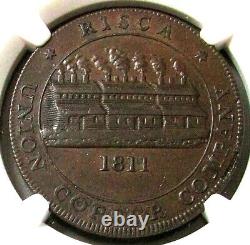 1811 Great Britain 1 Penny Birmingham Union Copper Company Ngc Au 53 Bn W-289