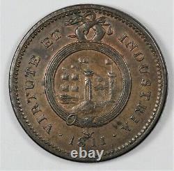 1811 Great Britain Bristol & South Wales Copper Penny Token Ex Cokayne