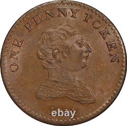 1811 Great Britain Royal Exchange Bilston One Penny Token -PCGS AU58 Top POP