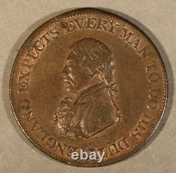 1812 Great Britain Nelson Naval Half Penny Token Nice FREE U. S SHIPPING