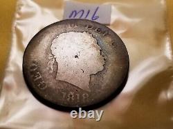1818 Great Britain Half Crown Silver Coin IDm16