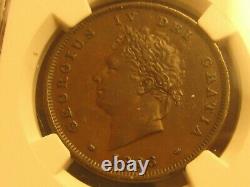 1826 Great Britain Penny, William IV, Type A, NGC XF45BN Nice