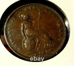 1831 Great Britain One Penny World UK Coin