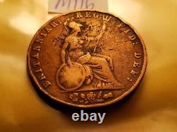1838 Great Britain Half Penny Coin IDm116