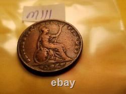 1839 Great Britain Farthing Coin IDm111