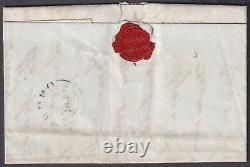 1840 1d+1d Penny Blacks, Entire, Truro Chacewater, CornwallTied red MX 3M+& 2M+