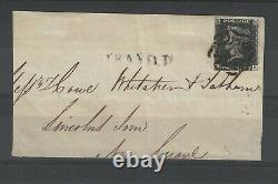 1840 GB QV QUEEN VICTORIA 1d PENNY BLACK STAMP PLATE 5'RE' USED 4 MARGINS