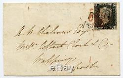 1840 cover 1d grey-black pl. 2 BE to Liverpool withPoulton / Penny Post h/s