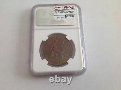1844 Great Britain Penny NGC AU 58 Brown