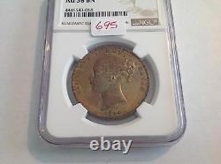 1844 Great Britain Penny NGC AU 58 Brown