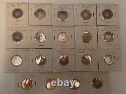 1844 Great Britain Victoria Model Bi-Metallic Penny Collection (19 Pieces)