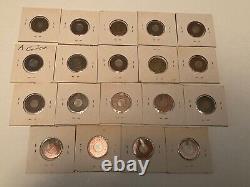 1844 Great Britain Victoria Model Bi-Metallic Penny Collection (19 Pieces)