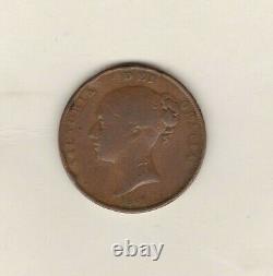 1849 Victoria Penny In Used Fine Condition With Edge Damage