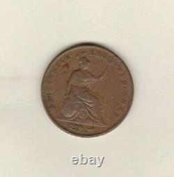 1849 Victoria Penny In Used Fine Condition With Edge Damage